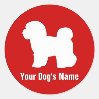 Bichon Frise ビ シ ョ ン ー ・ フ リ Runt Klistermärke