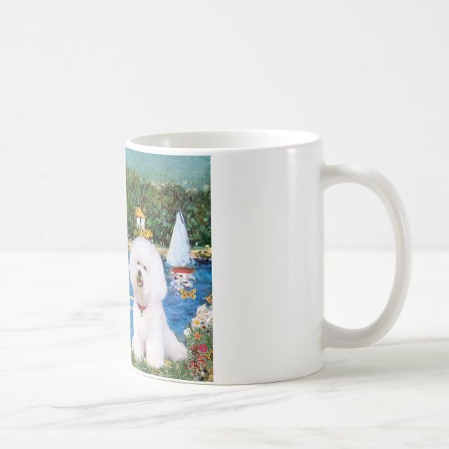 Bichon Frise 1 - Segelbåtar 1 Kaffemugg (Höger)