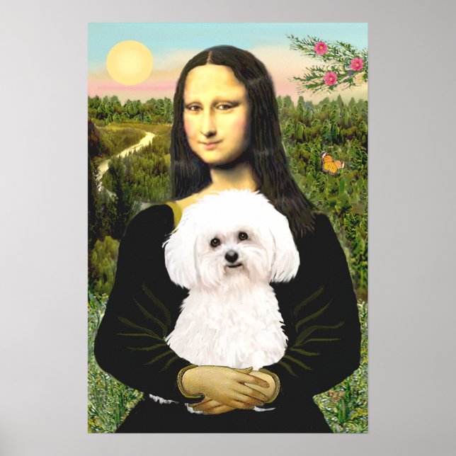 Bichon Frise 2R - Mona Lisa Poster (Framsidan)