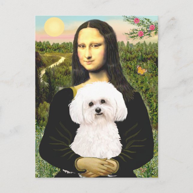 Bichon Frise 2R - Mona Lisa Vykort (Framsida)