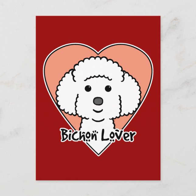 Bichon Frise Älskare Vykort (Framsida)