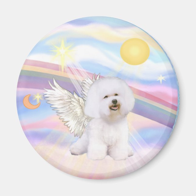 Bichon Frise Angel Magnet (Framsidan)