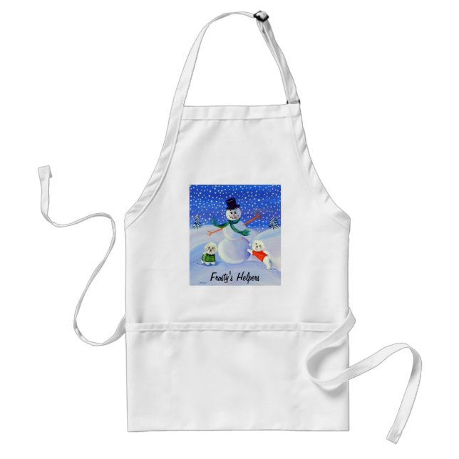 Bichon Frise Apron Förkläde (Framsidan)
