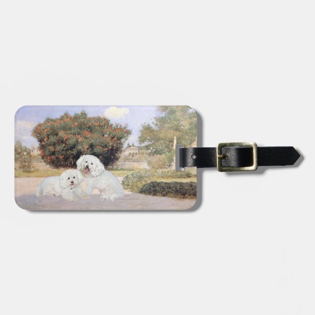 Bichon Frisé Bagagebricka (Horisontell Framsida)