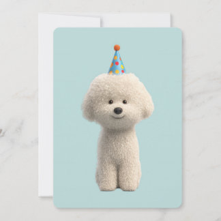 Bichon Frise Birthday Party Inbjudningar