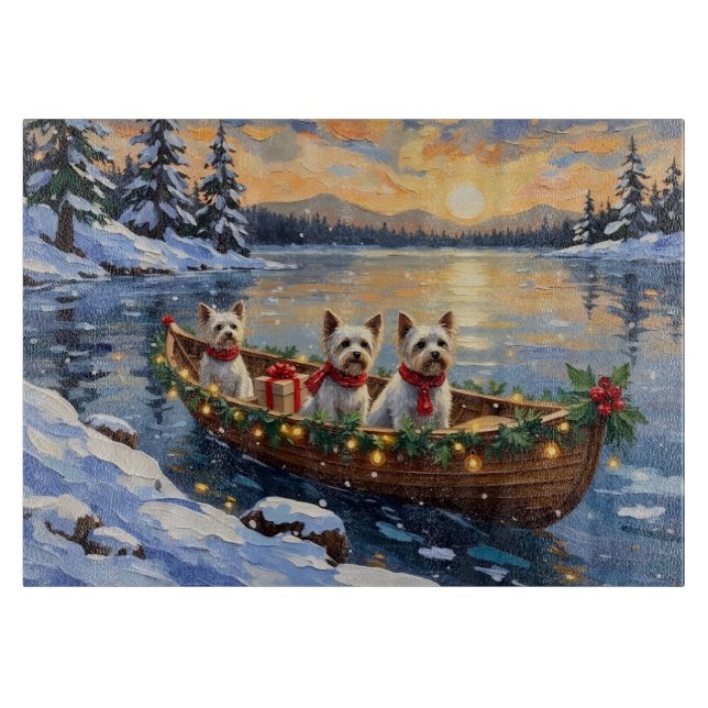 Bichon Frise Christmas Boat Holiday (Framsidan)