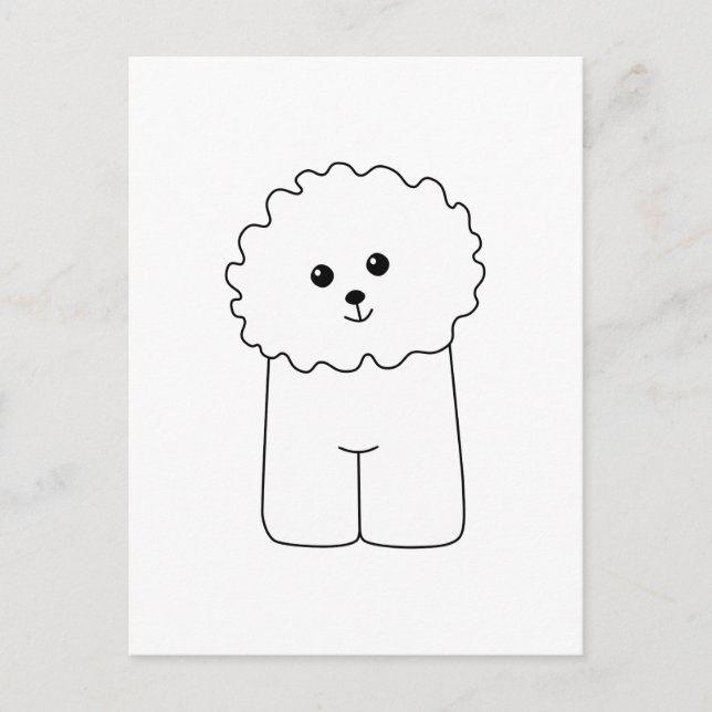 Bichon Frise, Cute Hund. Vykort (Framsida)