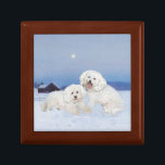 Bichon Frise December Evening Minnesask<br><div class="desc">Underbara designar skapat från min ursprungliga teckning. Var och en av mina konstruktioner finns på alla Zazzle-produkter. Överför den här designen på produktsidan och välj önskad rulla. Du kan också anpassa ditt val med Text Verktyg. Det finns många underbara Typsnitt att välja mellan. Tack!</div>