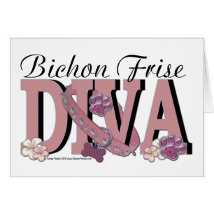 Bichon Frise DIVA Hälsningskort