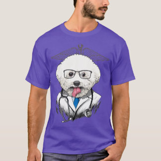 Bichon Frise Dogtor Vet Veterinarian Hund Doktor T Shirt