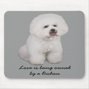 Bichon Frise dyrbara Mousepad Musmatta