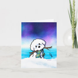 Bichon Frise Fishing Note Card Tack Kort