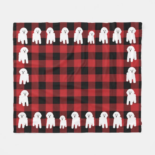 Bichon Frise Fleece Blanket (Framsidan (Horisontell))