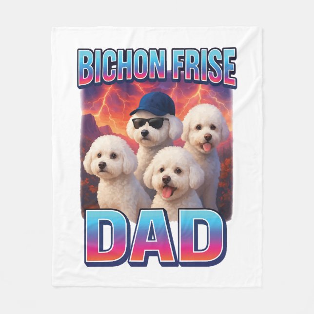 Bichon Frise Fleecefilt (Framsidan)