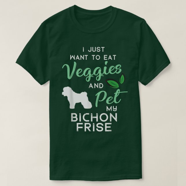 Bichon Frise Funny Vegan Dog Lover Owner Xmas Birt T Shirt (Design framsida)