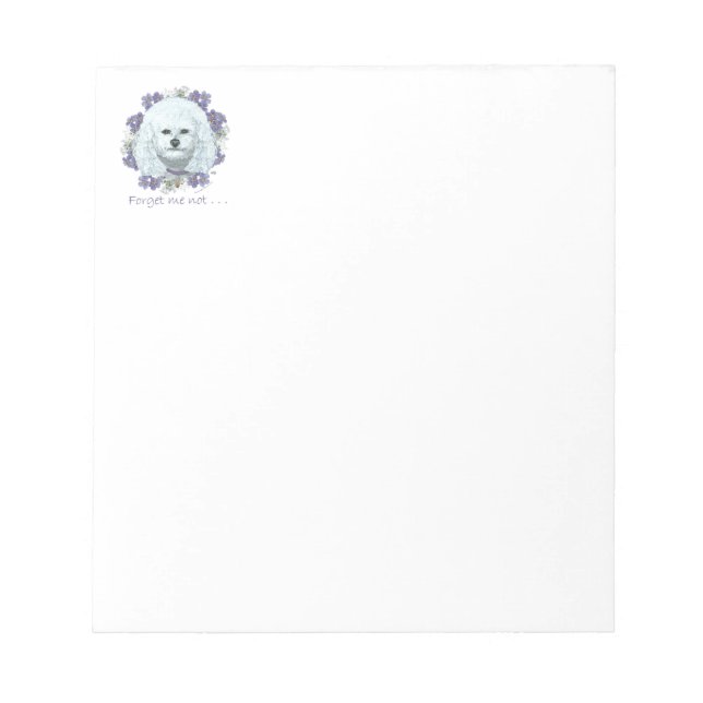 Bichon Frise - Glömm Mig Inte Anteckningsblock (Framsida)