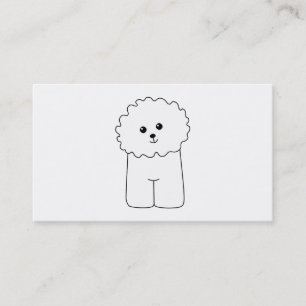 Bichon Frise, gullig hund Visitkort