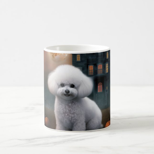 Bichon Frise Halloween Scary Kaffemugg (Center)