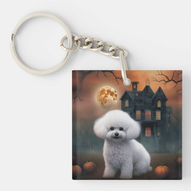 Bichon Frise Halloween Skräck  (Framsidan)