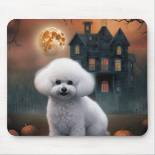 Bichon Frise Halloween Skräck Musmatta