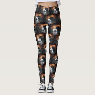 Bichon Frise Halloween Skräckinjagande Leggings