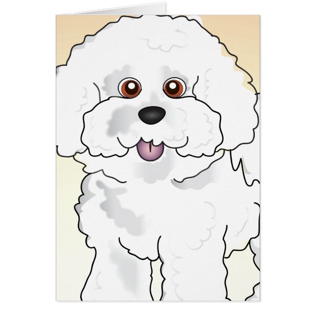 Bichon Frise Hälsningskort (Framsidan)