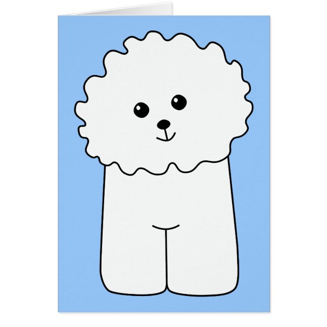 Bichon Frise. Hälsningskort (Framsidan)