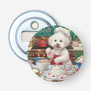 Bichon Frise Helgdag Baking: God jul Flasköppnare
