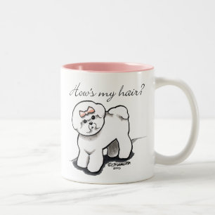 Bichon Frise Hows mitt hår Två-Tonad Mugg