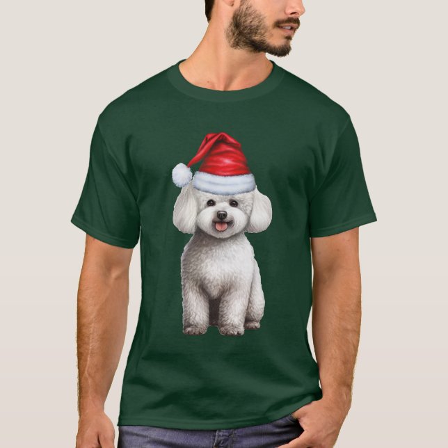 Bichon Frise Hund älskare Funny jul T Shirt (Framsida)