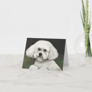 Bichon Frise Hund Art Note-kort Kort