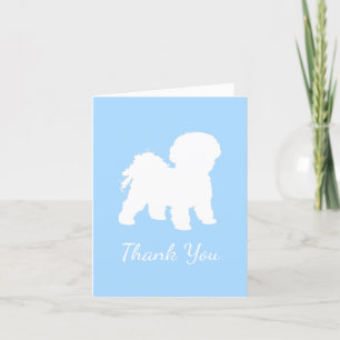 Bichon Frise Hund Baby blue pojke tack vare dina k Kort