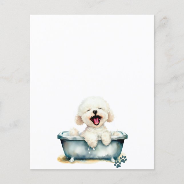 Bichon Frise Hund Blank Menu (Framsida)