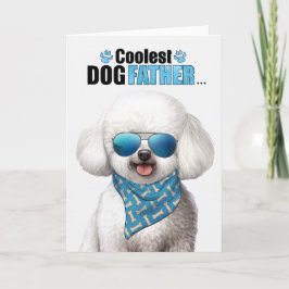 Bichon Frise Hund Coolest Pappa Fars dag Helgkort