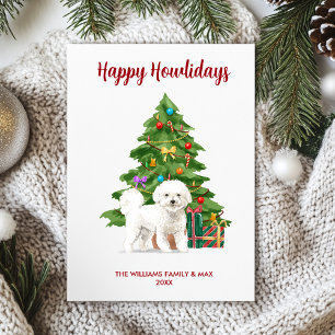 Bichon Frise Hund Family jul Julkort
