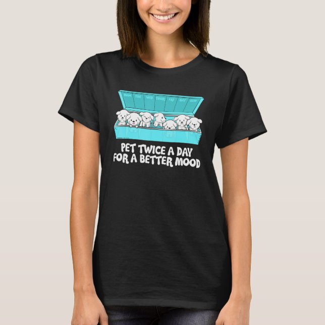Bichon Frise Hund Happiness Cynolog T Shirt (Framsida)
