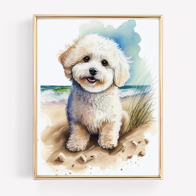 Bichon Frise Hund Konst Målning Poster (Skapare uppladdad)