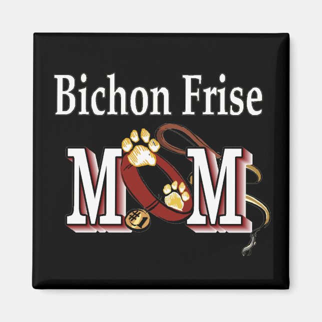 Bichon Frise Hund MAMMA Magnet (Framsidan)