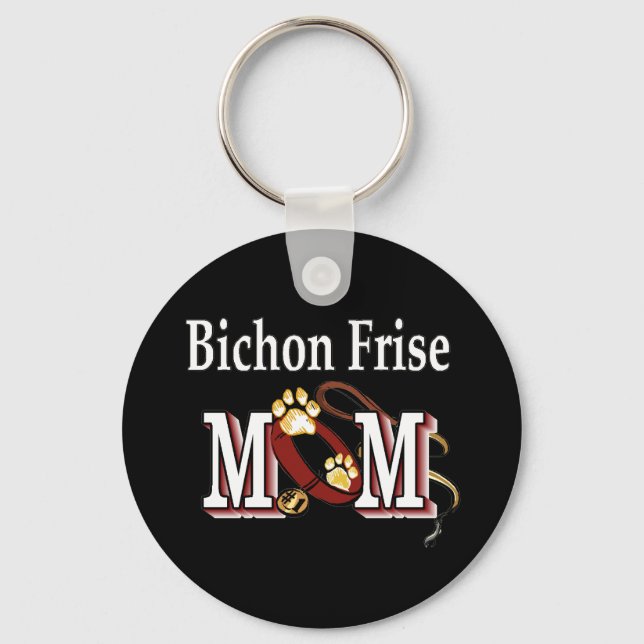 Bichon Frise Hund MAMMA Nyckelring (Framsida)