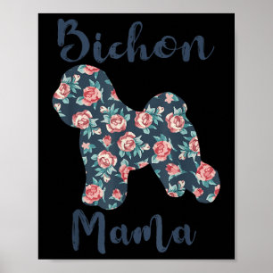 Bichon-frise Hund Mamma Tröja Älskare Mamma Mors D Poster