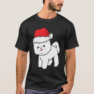 Bichon Frise Hund med Santa Hat jul Bichon F T Shirt