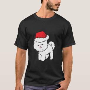 Bichon Frise Hund med Santa Hat jul Bichon F T Shirt