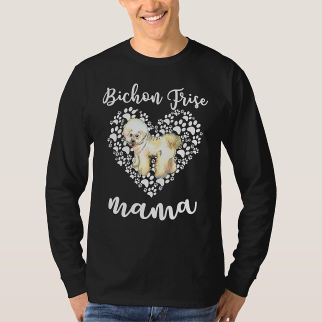 Bichon Frise Hund Mors dag T Shirt (Framsida)