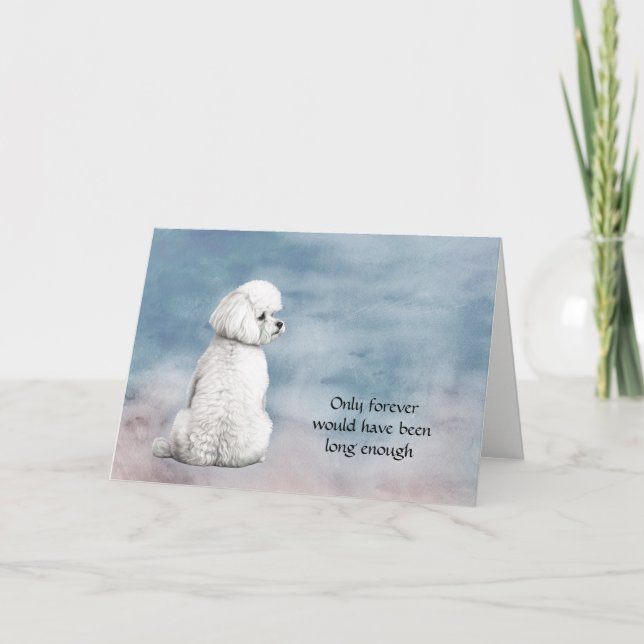 Bichon Frise Hund oss Loss Sympathy Card Helgkort (Framsida)