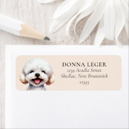 Bichon Frise Hund Personlig Adress Returadress Etikett