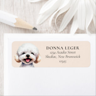 Bichon Frise Hund Personlig Adress Returadress Etikett
