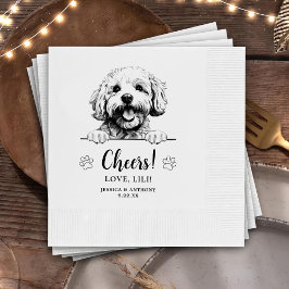 Bichon Frise Hund Personlig Cheers Pappersservett
