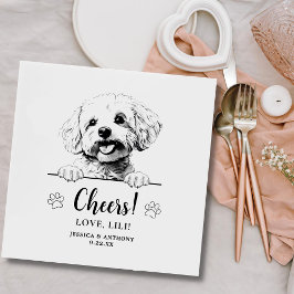Bichon Frise Hund Personlig Cheers Pappersservett