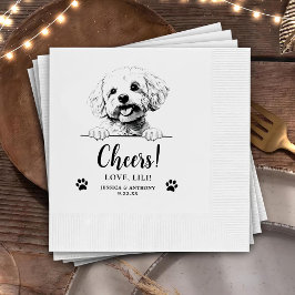 Bichon Frise Hund Personlig Cheers Pappersservett