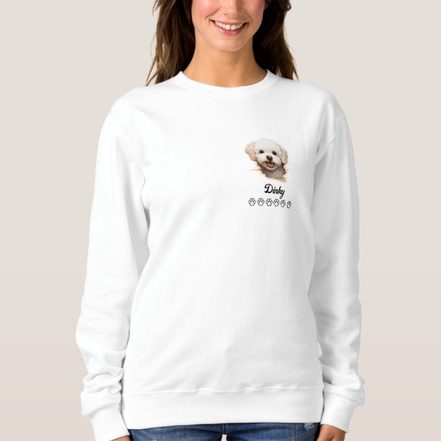 Bichon Frise Hund Personlig T-Shirt (Framsida)